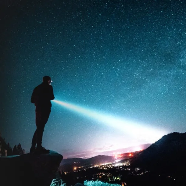 Multifunctional Rechargeable Flashlight, 2023 New Charger and Flashlight 2 in 1 LED Flashlights, 450M Long Lighting Range Tactical Flashlight 3 Modes, IPX7 Waterproof Mini Portable Flashlight