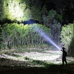 Multifunctional Rechargeable Flashlight, 2023 New Charger and Flashlight 2 in 1 LED Flashlights, 450M Long Lighting Range Tactical Flashlight 3 Modes, IPX7 Waterproof Mini Portable Flashlight