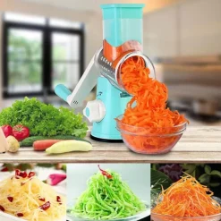 Multi-Functional Vegetable Cutter, Twister, Vegetable Cutter, Shredded And Sliced Hand-Cranked Kitchen Gadgets