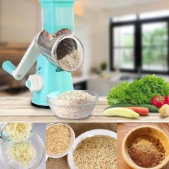 Multi-Functional Vegetable Cutter, Twister, Vegetable Cutter, Shredded And Sliced Hand-Cranked Kitchen Gadgets