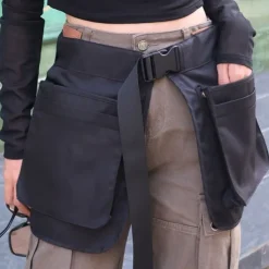 Multi-pocket Apron Multi-purpose Outdoor Latest Work and Running Large Capacity Foreign Style Zipper Multi-pocket Waist Bag