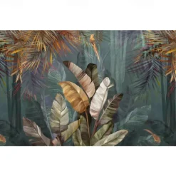 Mural Wallpaper Wall Sticker Covering Print Peel and Stick Removable Tropical Palm Leaf Canvas Home Décor