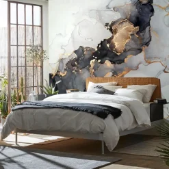 Mural Wallpaper Wall Sticker Covering Print Peel and Stick Removable Self Adhesive Artistic Marble Gold Canvas Home Decor