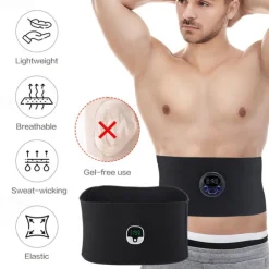 Muscle Stimulation Belt Electric ABS Stimulator Trainer EMS Abdominal Exerciser Toning Belts Fitness Training Gym Workout