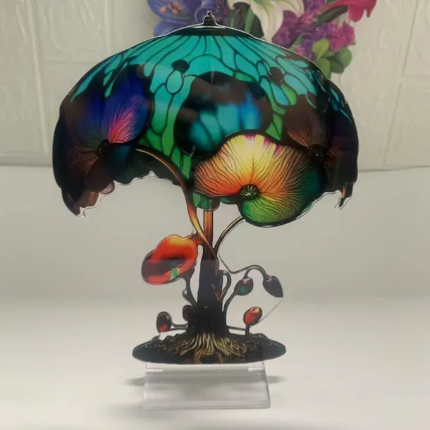 Mushroom Decoration Acrylic Double-sided Desktop Decoration Flowers Octopus Snail Plants Handicraft Decoration Home Office Decor