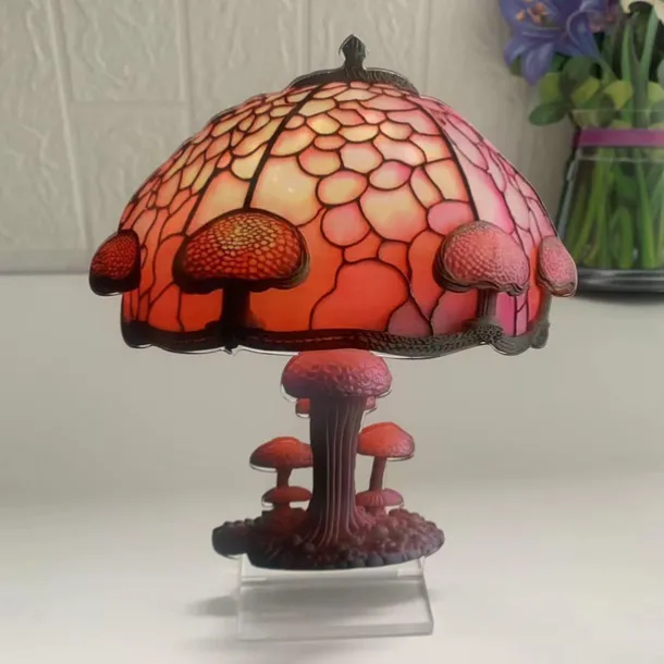 Mushroom Decoration Acrylic Double-sided Desktop Decoration Flowers Octopus Snail Plants Handicraft Decoration Home Office Decor