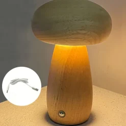 Mushroom Lamp LED Rechargeable Table Night Light Creative Bedside Night Light Touch Switch Atmosphere Gift Light