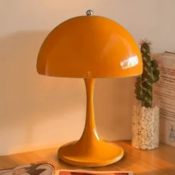 Mushroom Lamp Plug in Bedside Lamp Bedroom Table Lamps Light Luxury Nordic Retro Small Table Lamp Bedroom Bedside Light Decorative 110-240V