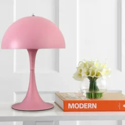 Mushroom Lamp Plug in Bedside Lamp Bedroom Table Lamps Light Luxury Nordic Retro Small Table Lamp Bedroom Bedside Light Decorative 110-240V