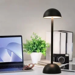 Mushroom Metal Desk Lamp, Wireless USB Charging Touch Bedside Light Bar Bar Atmosphere Lamp Lighting Fixture for Living Room Bedroom 1PC
