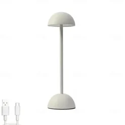 Mushroom Metal Desk Lamp, Wireless USB Charging Touch Bedside Light Bar Bar Atmosphere Lamp Lighting Fixture for Living Room Bedroom 1PC