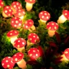 Mushroom Rattan Fairy String lights Battery Powered Garland Lights 3M-20LEDs Holiday Wedding Party Garden Indoor Outdoor Decoration