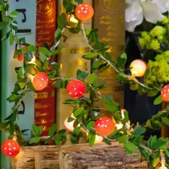 Mushroom Rattan Fairy String lights Battery Powered Garland Lights 3M-20LEDs Holiday Wedding Party Garden Indoor Outdoor Decoration