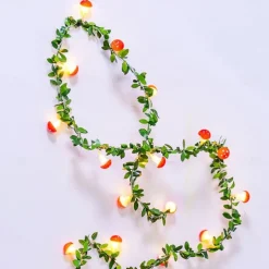 Mushroom Rattan Fairy String lights Battery Powered Garland Lights 3M-20LEDs Holiday Wedding Party Garden Indoor Outdoor Decoration