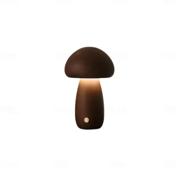 Mushroom Table Lamp Bedroom Bedside Sleep Night Light Solid Wood Dimmable Atmosphere Light
