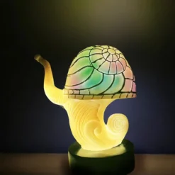 Mushroom Table Lamp, Simulated Stained Glass Night Light, Bohemian Resin Decorative Bedside Lamp, for Bedroom Living Room Home Office, Decor Gift