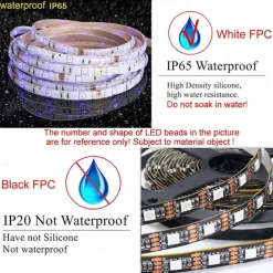 Music Control LED Light Strip 1M 2M 3M 4M 5M 5050 RGB SMD 30 LEDs Per Meters Tiktok LED Strip Lights with IR 24 Key Controller USB Port DC5V