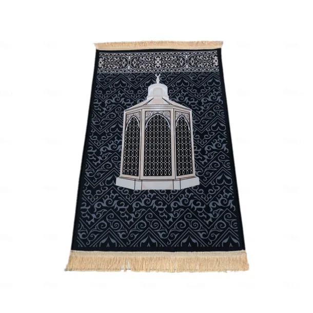 Muslim Prayer Rug Thick padded Sajadah, Islamic, Soft Velvet Mat Ramadan Eid Gift, for Women Man Kids Meditation Turkish African, Soft Luxury