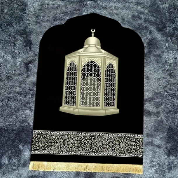 Muslim Prayer Rug Thick padded Sajadah, Islamic, Soft Velvet Mat Ramadan Eid Gift, for Women Man Kids Meditation Turkish African, Soft Luxury