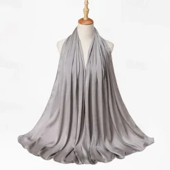 Muslim Scarf Crinkled Shawl Women Abaya Solid Hijab Ramadan Hijabs For Woman Abayas Dress Turban Instant Scarf