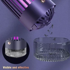 Mute Mosquito Killer Lamp – USB Rechargeable Electric Fly Trap Zapper, Radiation-Free Insect Repellent for Bedroom and Outdoor