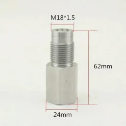 M18x1.5 Oxygen Sensor Thread Adapter Stainless Steel Universal Mini Catalyst Converter Emulator Extension Spacer