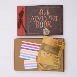 My Our Adventure Book Pixar Up Handmade DIY Family Scrapbook , Wedding Photo Album, Retro Album, Anniversary Scrapbook , Wonderful Gift for Thanks Giving Christmas 11.6x7.5 Inches