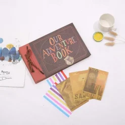 My Our Adventure Book Pixar Up Handmade DIY Family Scrapbook , Wedding Photo Album, Retro Album, Anniversary Scrapbook , Wonderful Gift for Thanks Giving Christmas 11.6x7.5 Inches
