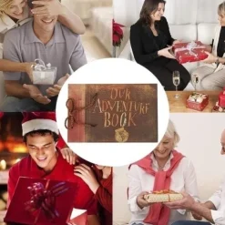 My Our Adventure Book Pixar Up Handmade DIY Family Scrapbook , Wedding Photo Album, Retro Album, Anniversary Scrapbook , Wonderful Gift for Thanks Giving Christmas 11.6x7.5 Inches