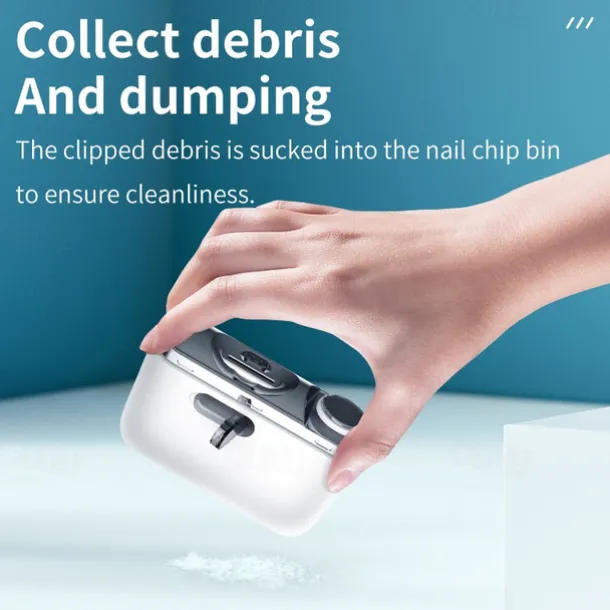 Nail Clipper Electric Fingernail Cutter Auxiliary Lighting Debris Storage Nails Scrapers Home Elderly Children Travel