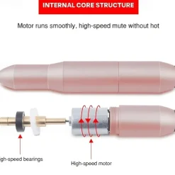 Nail Drill Portable Electric Nail Drill USB Electric Nail Filer With Drill Bits Sanding Bands Professional Nail Drill Machine Tools For Acrylic Nails Gel Nail