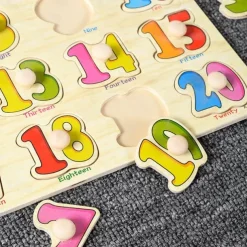 Nail Grasping Board Puzzle Children'S Montessori Early Education Wooden Toys Alphanumeric Fruit Shape Cognitive Jigsaw Puzzle