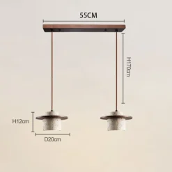 Natural Stone Shade Pendant Light Japanese Wabi Sabi Hanging Lamp with E27 Base Bedside Restaurant Kitchen Aisle Bar Club Suspension Lamp