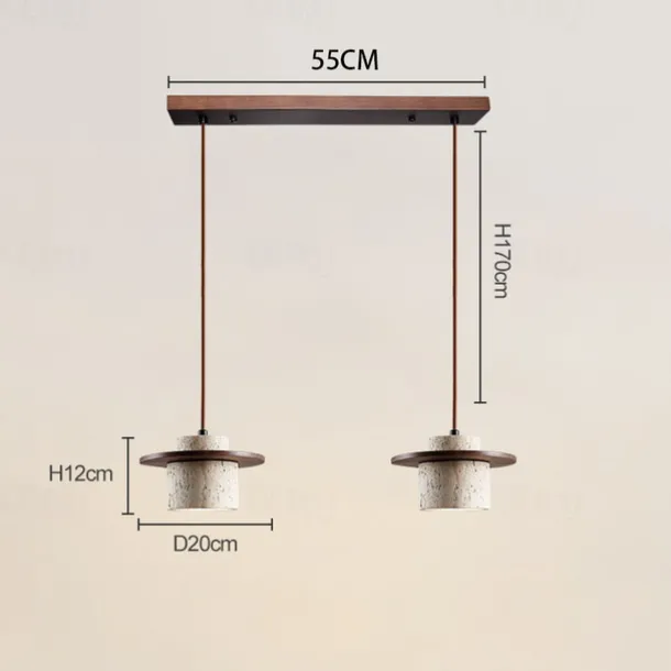 Natural Stone Shade Pendant Light Japanese Wabi Sabi Hanging Lamp with E27 Base Bedside Restaurant Kitchen Aisle Bar Club Suspension Lamp