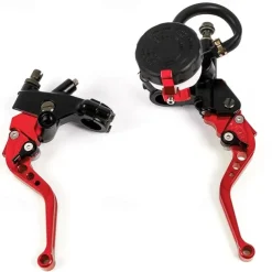 Nawenson Universal 7/8" 22mm Motorcycle Clutch Brake Master Cylinder Reservoir Levers Kit Fluid Reservoir Set Cylinder Reservoir Lever Kit Fluid Reservoir Set