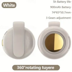 Neck Fan with Adjustable Lanyard – USB Rechargeable Hands-Free Fan with 3-Speed Cooling for Outdoor Use