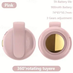 Neck Fan with Adjustable Lanyard – USB Rechargeable Hands-Free Fan with 3-Speed Cooling for Outdoor Use