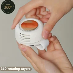 Neck Fan with Adjustable Lanyard – USB Rechargeable Hands-Free Fan with 3-Speed Cooling for Outdoor Use