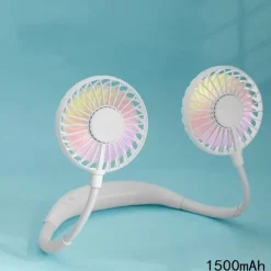 Neck Hanging Fan Portable USB Mini Lazy Fan Headset Neck Hanging Small Fan USB Charging Band Aromatherapy Neck Hanging Fan