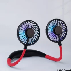 Neck Hanging Fan Portable USB Mini Lazy Fan Headset Neck Hanging Small Fan USB Charging Band Aromatherapy Neck Hanging Fan