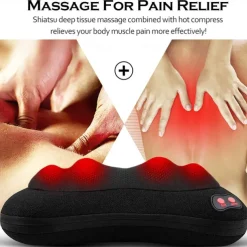 Neck Massager Electric Back Massager with Heat Neck Back Pain Relief Gifts Deep Tissue Kneading Massage Pillow