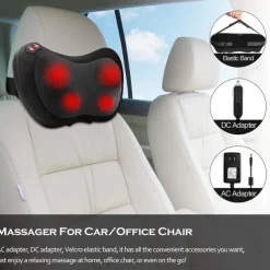 Neck Massager Electric Back Massager with Heat Neck Back Pain Relief Gifts Deep Tissue Kneading Massage Pillow