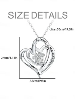 Necklace Chrome Women's Fashion Cute Classic Heart Lovely Heart Shape Necklace For Daily Valentine's Day