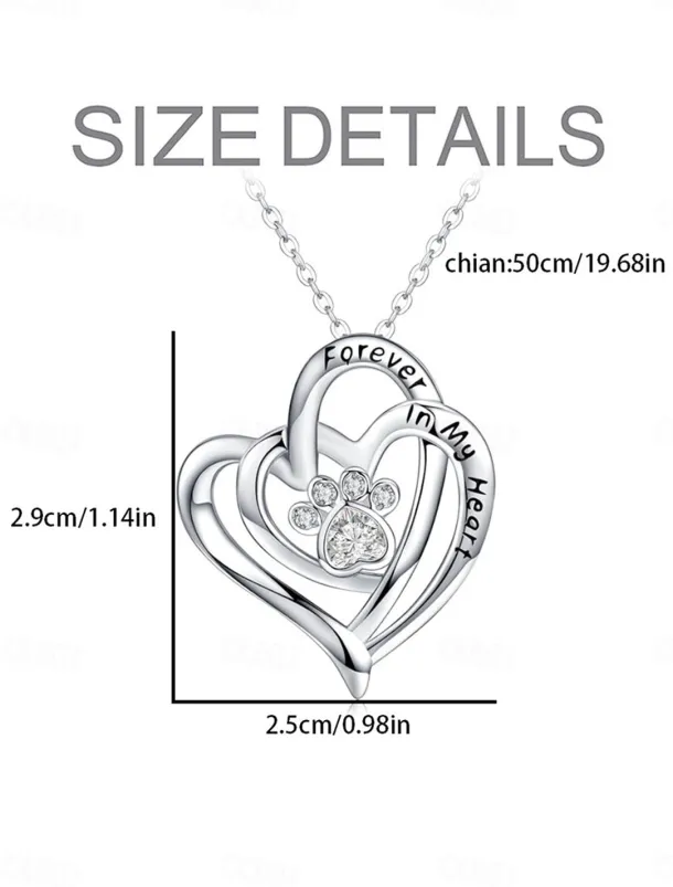 Necklace Chrome Women's Fashion Cute Classic Heart Lovely Heart Shape Necklace For Daily Valentine's Day