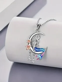 Necklace Chrome Women's Fashion Cute Classic Geometrical Mermaid Lovely Geometric Necklace For Party Valentine's Day Street