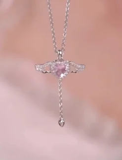 Necklace Copper Women's Fashion Cute Classic Angel Lovely Heart Shape Necklace For Party Daily Valentine's Day