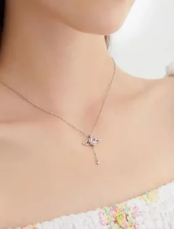 Necklace Copper Women's Fashion Cute Classic Angel Lovely Heart Shape Necklace For Party Daily Valentine's Day