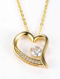 Necklace Copper Women's Fashion Cute Classic Heart Lovely Heart Shape Necklace For Party Gift Daily Valentine's Day