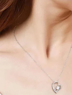 Necklace Copper Women's Fashion Cute Classic Heart Lovely Heart Shape Necklace For Party Gift Daily Valentine's Day