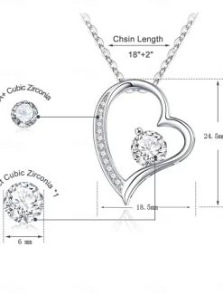 Necklace Copper Women's Fashion Cute Classic Heart Lovely Heart Shape Necklace For Party Gift Daily Valentine's Day